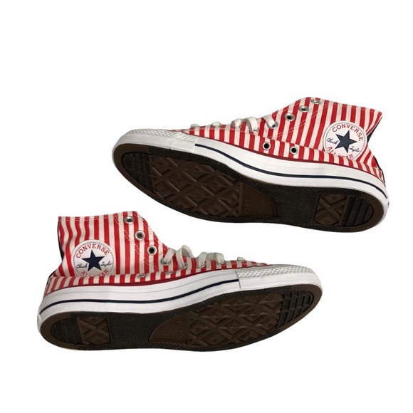 Converse Patriotic CTAS Chuck Taylor All Star Hi Top Sneakers Red White Blue - Picture 2 of 9